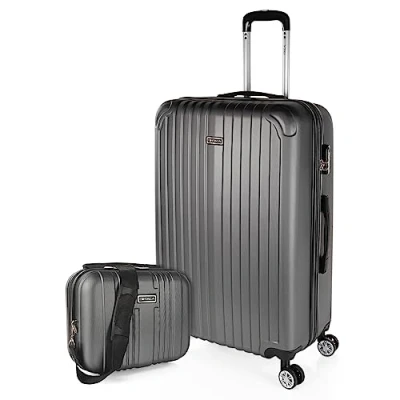 Abbildung von ITACA Koffer Groß 4 Räder Großer Leichte Reisekoffer mit Rollen Groß. für Flugzeuge Hartschale Geprüftem Schloss Trolley T71570B, Antrazit