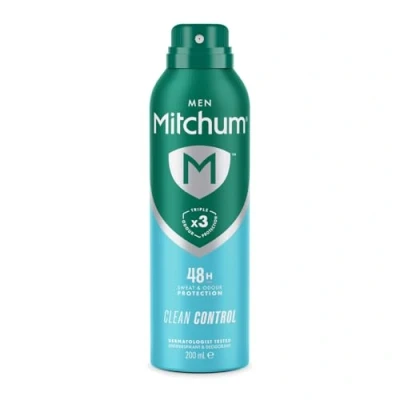 Abbildung von Mitchum Men Triple Odor Defense 48HR Protection Deospray &amp; Antitranspirant (200 ml), Clean Control, Dermatologen getestet (Verpackung kann variieren)