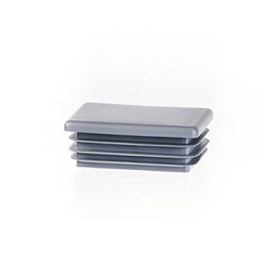 Abbildung von EMFA Lamellenstopfen für Rechteckrohre 60x40 mm Grau 5 Stück Rechteckstopfen 40x60, 6x4 cm