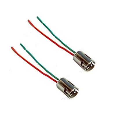 Abbildung von ShuoHui 2x B15 B15D / BA15D FASSUNG 1 FADEN LAMPENFASSUNG SOCKEL STECKER GLÜHBIRNE BOOT 12V 24V
