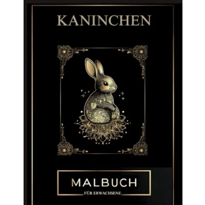 Abbildung von Kaninchen Malbuch für Erwachsene: Hasen mit Blumen zum Ausmalen : Entspannende Malvorlagen Stressabbau und Konzentration