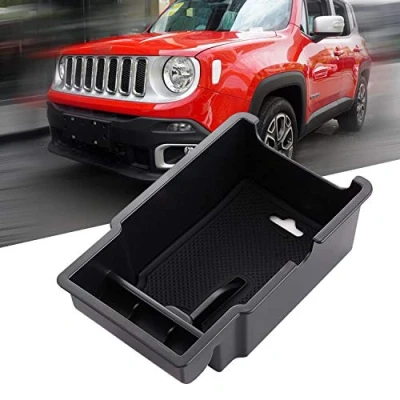 Abbildung von YEE PIN Mittelkonsole Renegade 2017 2022 Handschuhfach für Armlehne Organizer Aufbewahrungsbox Mit Rutschfestermatte Autozubehör Auto Center Console