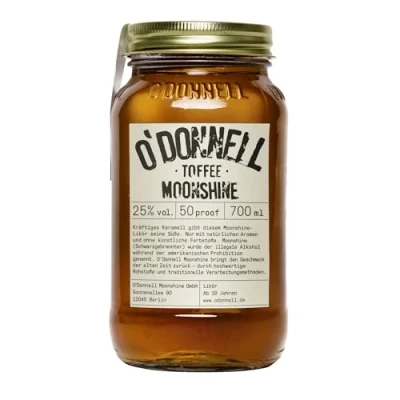 Abbildung von O&#039;Donnell Moonshine Toffee Likör (700ml) Handwerklich hergestellte Spirituosen aus Berlin Premium Schnaps nach Amerikanischer Tradition 25% Vol. Alkohol