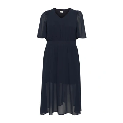 Abbildung von Kaffe Curve EVI Longi Freizeitkleid, Damen, Größe: 54, Midnight marine