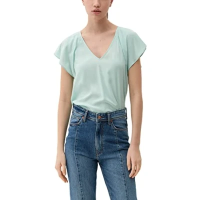 Abbildung von QS by s.Oliver MIT V Ausschnitt Bluse, Damen, Größe: 32, Pastelltürkis