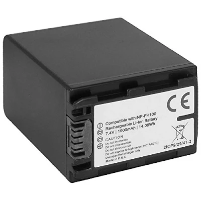 Abbildung von Ersatz Akku NP FH100 für Sony HDR CX520, HC3, HC5, HC7, HC9, SR5, SR7, SR8, SR10, SR11, SR12
