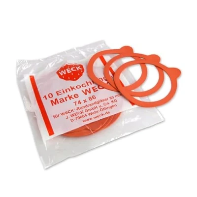 Abbildung von Weck 10 Stück Gummiringe für Einmachgläser 80 mm