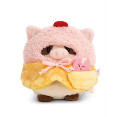 Abbildung von Nici Kuscheltier mymochi, Set Kuh Moona 8 cm mit Milch Shake und Softeiskostüm