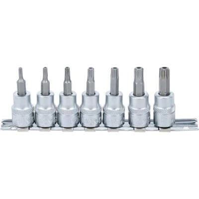 Abbildung von BGS 9341 Bit Einsatz Satz 10 mm (3/8&quot;) T Profil (für Torx) mit Bohrung T15 T50 7 tlg.