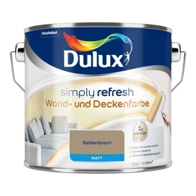 Abbildung von Dulux Simply Refresh Wand und Deckenfarbe Seidenbraun 2,5l