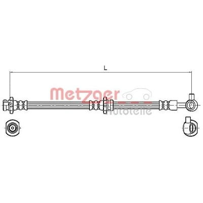Abbildung von METZGER 4110132 Bremsschläuche 505 M10 X 1 NISSAN: Trail