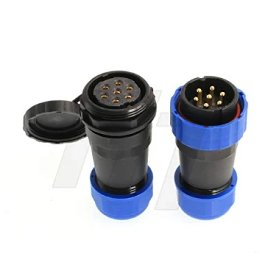 Abbildung von HangTon HE29 7 polig, 25 A, elektrische Stromversorgung, Heim , Audio Video Projekt, wasserdicht, IP68, Rundstecker, Stecker und Buchse