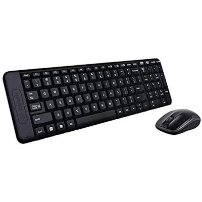 Abbildung von Logitech MK220 Kompaktes, Kabelloses Set mit Tastatur und Maus für Windows, Portugiesisches QWERTY Layout Schwarz