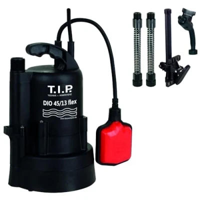 Abbildung von T.I.P. 30263 Regenfasspumpe DIO 45/13, max. Förderhöhe 13 m, 2.700 l/h, (L x B H) 165 155 265 mm, Schwarz
