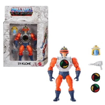 Abbildung von Masters of the Universe Origins Actionfiguren, Sketchbook Serie, Sy Klone, ca. 14 cm großer Menschlicher Tornado, Bösewicht aus den 1980ern, detailreich und beweglich, JFX02