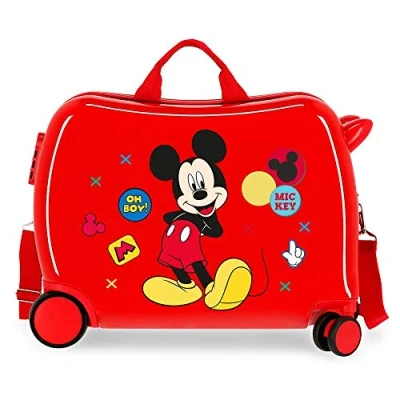 Abbildung von Disney Mickey Enjoy the Day Kinder Koffer Rot 50x38x20 cms Hartschalen ABS Kombinationsschloss 34L 2,1Kgs 4 Räder Handgepäck