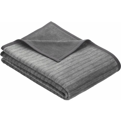 Abbildung von Wohndecke Fano, IBENA, mit Streifen versehen, Kuscheldecke