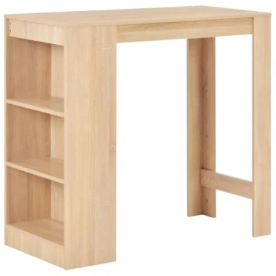 Abbildung von vidaXL Esstisch Bartisch mit Regal Eichenbraun 110x50x103 cm (1 St)