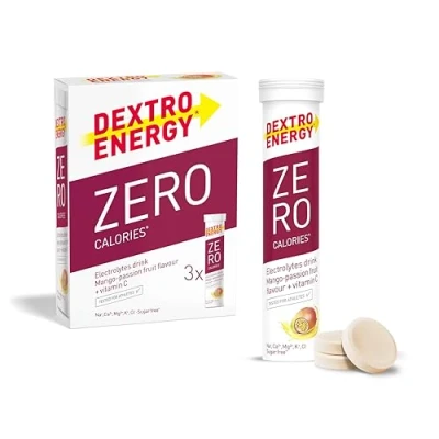 Abbildung von Dextro Energy Elektrolyte ohne Zucker Mango Passionfruit Flavour 1141 mg Elektrolyte, 60 Brausetabletten für Alltag und Sport, Magnesium, Calium, Calcium, Chlorid, Natrium, zuckerfrei, 3er Pack