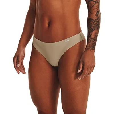 Abbildung von Under Armour Damen Ps Thong 3pack Unterw sche, Beige, S EU