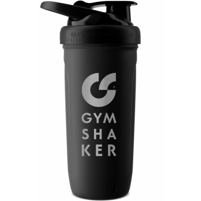 Abbildung von GYMSHAKER Protein Shaker Edelstahl Trinkflasche Schwarz 1 St