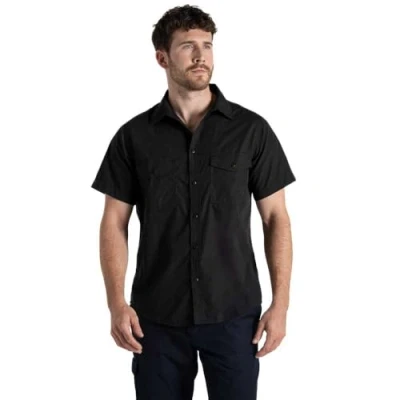 Abbildung von Craghoppers Herren Expert Kiwi Short Sleeved Shirt Hemd mit Button Down Kragen, Black, XXL