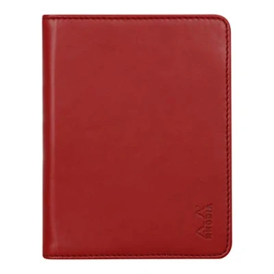 Abbildung von Rhodia 212007C Mappe für Block oder Notizheft Rhodiarama N12, DIN B7 (8,5x12 cm) 10,5x14 cm, elegant und praktisch, Rot, 1 Stück