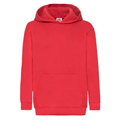 Abbildung von Fruit of the Loom klassischer Kapuzenpullover für Jungen Gr. 5 Jahre, rot