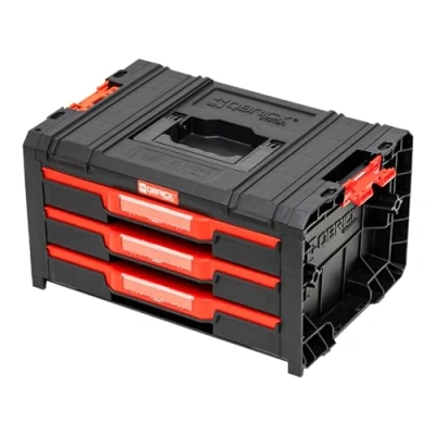 Abbildung von Qbrick Werkzeugschrank Schubladenschrank 45 x 32 24,5 cm PRO Drawer 3 Modularer Werkzeugkasten mit Schublade