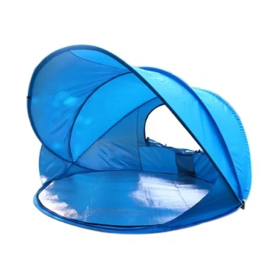 Abbildung von HYPIQQ Strandmuschel Pop Up Strandzelt UV Schutz Wurfzelt Wetter Leicht Für Garten Strand,Blau