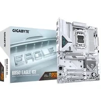 Abbildung von GIGABYTE B850 Eagle Ice Mainboard AMD Ryzen 9000 Serien Prozessoren, 8+2+2 Phasen Digital VRM, bis zu 8200 MHz DDR5 (O.C), 1 x PCIe 5.0 M.2 + 2 4.0 M.2, 2.5 GbE LAN, USB 3.2 Gen