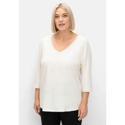 Abbildung von Sheego Langarmshirt, Damen, Größe: 40/42, Champagner