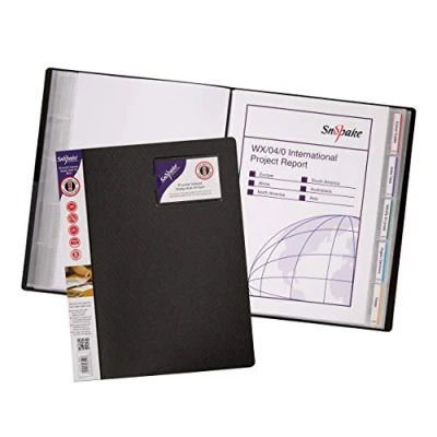 Abbildung von Snopake 12325 A4 indiziert Display Buch (5 Stück) 40 Taschen 1 Stück schwarz