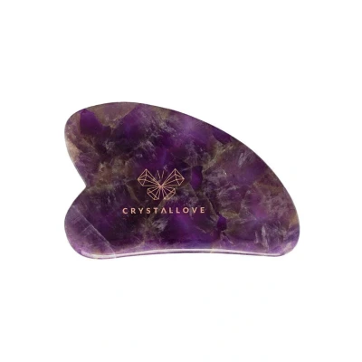 Abbildung von Crystallove PŁYTKA DO MASAŻU Twarzy GUA SHA Z Ametystu Gesichtspflege Zubehör, Größe: One Size, Purple