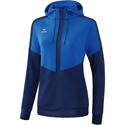 Abbildung von Erima Damen Squad Kapuzensweat, New Royal/New Navy, 36