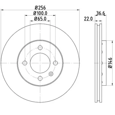 Abbildung von VAICO V10 80122 Bremsscheibe Vorderachse 256 22 4 100 Belüftet Original Qualität VOLKSWAGEN: up! Schrägheck, load Kastenwagen, SKODA: Citigo