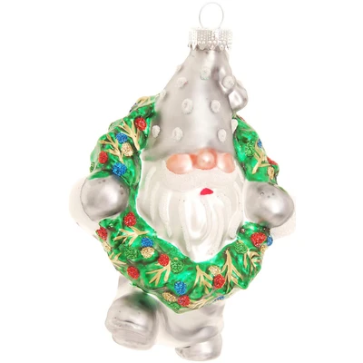 Abbildung von Krebs Glas Lauscha Christbaumschmuck &quot;Glasornament &quot;Zwerg mit Weihnachtskranz&quot;&quot;, (1 tlg.), Weihnachtsdeko, Weihnachtsbaumkugel, Christbaumkugeln aus