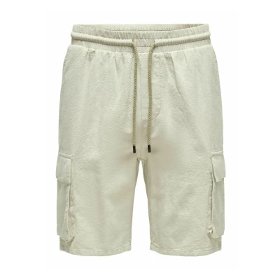 Abbildung von Only &amp; Sons Treillis Shorts, Herren, Größe: Medium, Silver lining