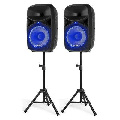 Abbildung von Vonyx VPS102A Soundsystem 600 W mit Ständern und LEDs