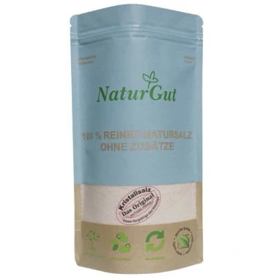 Abbildung von NaturGut Kristallsalz aus einem Vorgebirge des Himalaya fein im Polybeutel 1 kg Punjab, Pakistan