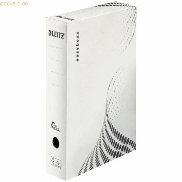 Abbildung von Esselte Leitz Archivbox easyboxx, 80mm, Wellpappe, weiß