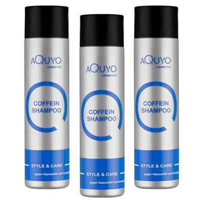 Abbildung von Style &amp; Care Coffein Shampoo gegen Haarausfall, fettiges Haar und Schuppen (3x 250ml) Haarpflege mit Zink Biotin lindert Haarausfall fördert das Haarwachstum Haarshampoo bei Kopfhautjucken