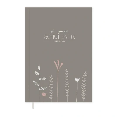 Abbildung von Eine der Guten Verlag Lehrerkalender Lehrerplaner 2025 2026 A5, grau rosa, 1 Doppelseite / Woche, Schuljahr 25/26, 224 S. Softcover, klimaneutral