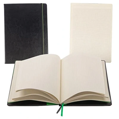 Abbildung von WINTEX Notizbuch DIN A4 Kariertes Leder Hardcover Kladde