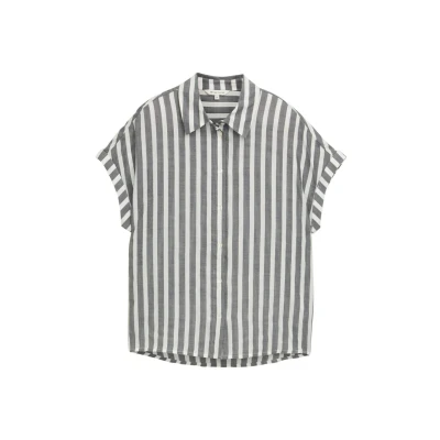 Abbildung von TOM Tailor Hemdbluse, Damen, Größe: 34, Offwhite navy vertical stripe