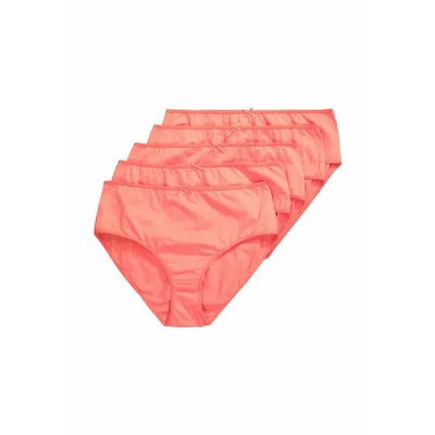 Abbildung von Ulla Popken LOT DE 5 Unies JUSQU&#039;À LA Taille Slip, Damen, Größe: 58/60, Coral