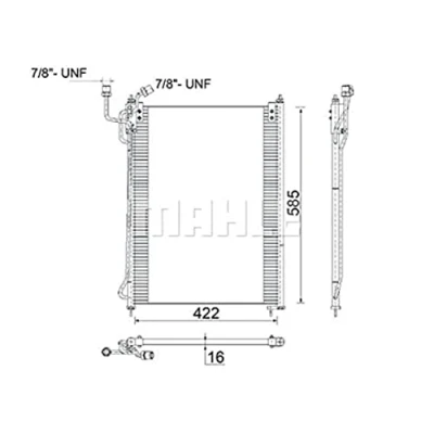 Abbildung von Kondensator, Klimaanlage MAHLE ORIGINAL AC 285 000S