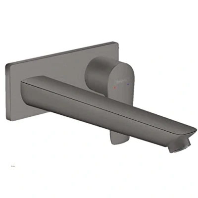 Abbildung von hansgrohe Wasserhahn Talis E Unterputz (Armatur mit Auslauf Länge 225mm für Wandmontage) Brushed Black Chrome