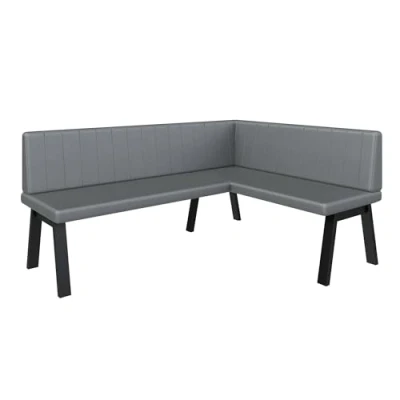 Abbildung von Eckbank Akiko Metal A Eckbankgruppe für Ihrem Esszimmer, Küche modern, Sitzecke, Essecke. Perfekt Küche, Büro und Rezeption. Solide Starke Verarbeitung. (168x128 Rechts Soft29)