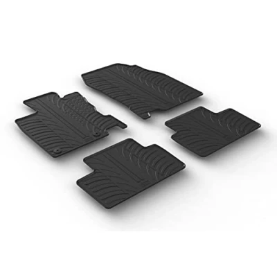 Abbildung von Gledring 0056 Fußmattensatz Gummi vorne und hinten 4 schwarz 750mm 550mm RENAULT: Kadjar